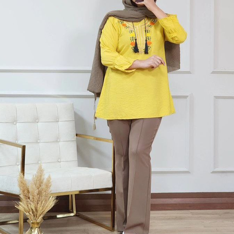 تونیک یقه گلدوزی