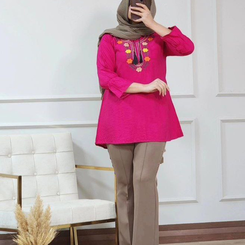 تونیک یقه گلدوزی