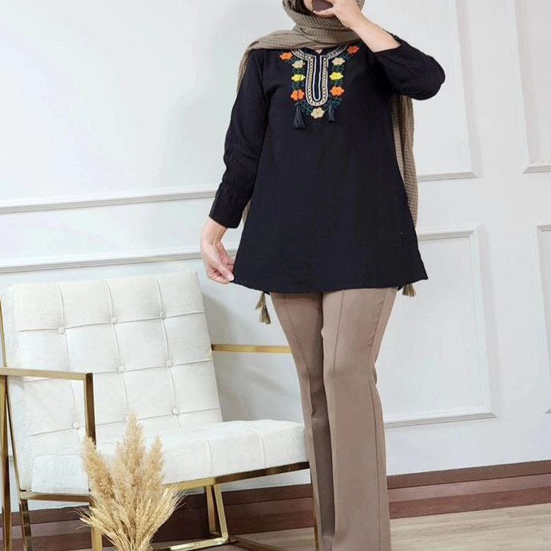 تونیک یقه گلدوزی