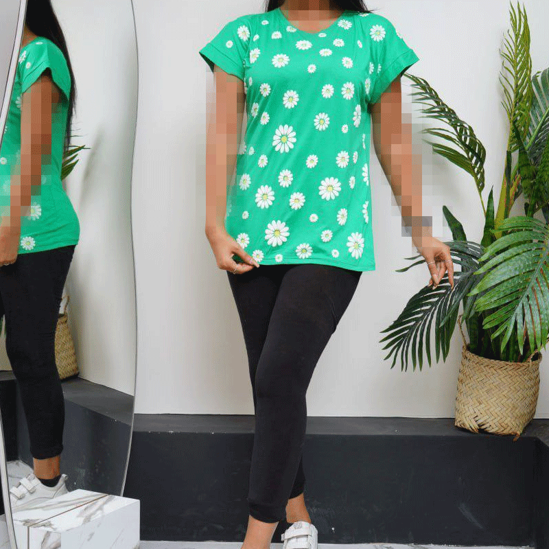 تیشرت طرح گل بابونه (پک 8 عددی)