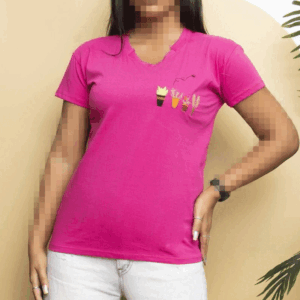 تیشرت پنبه یقه دلبری