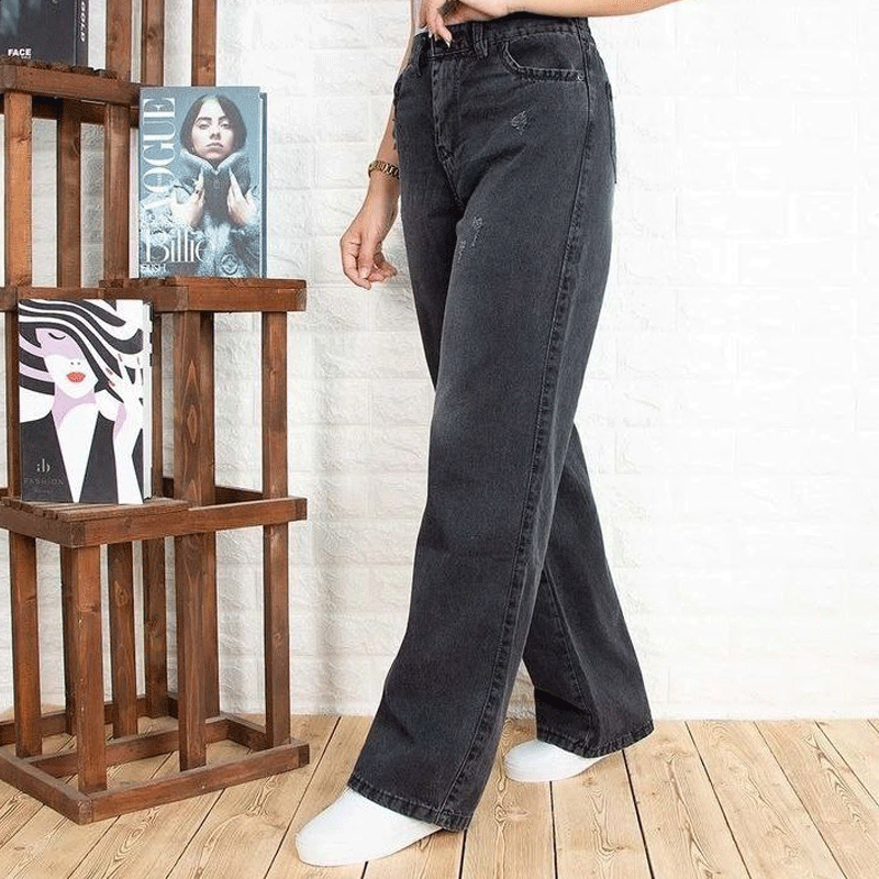 شلوار نیم بگ جین