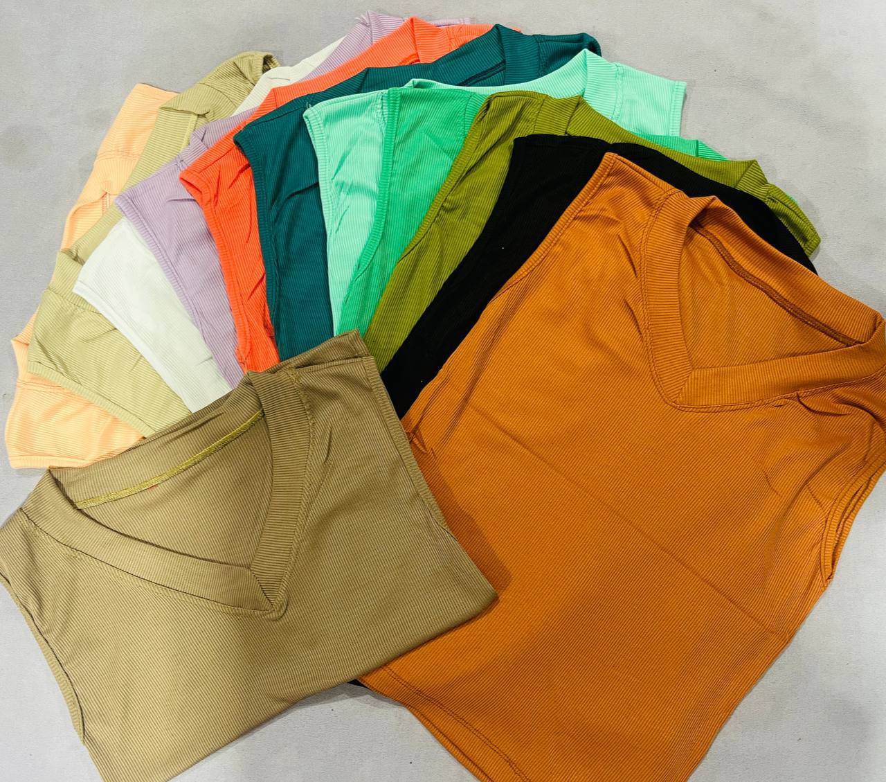 تاپ کراپ یقه هفت (پک 6 عددی)