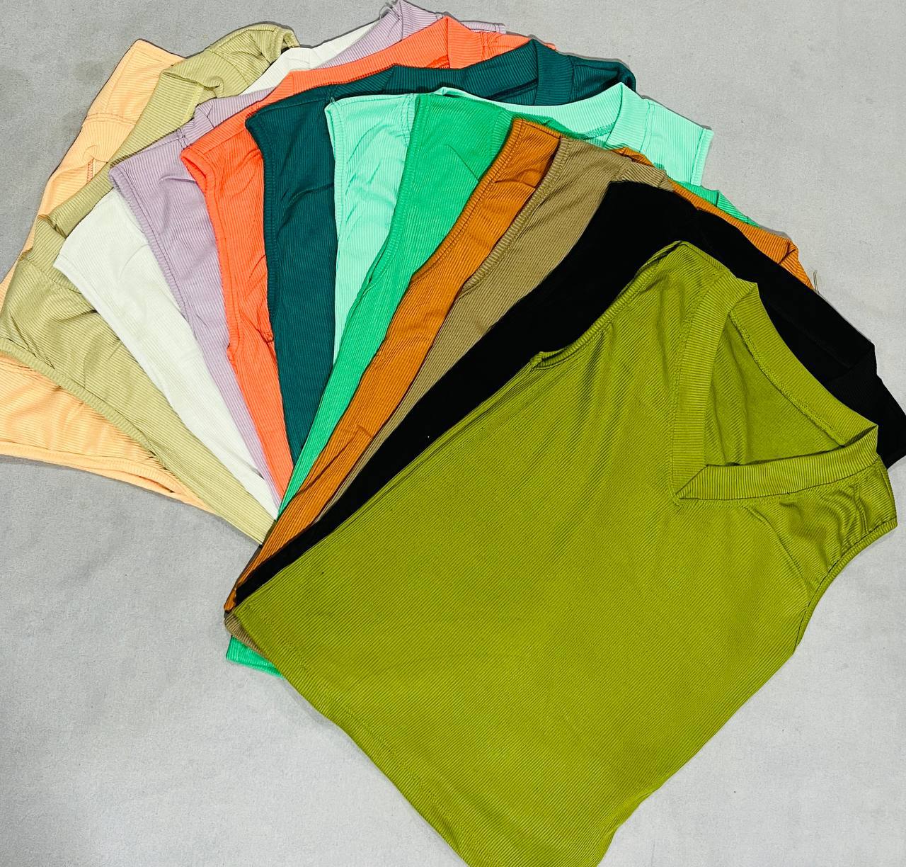 تاپ کراپ یقه هفت (پک 6 عددی)