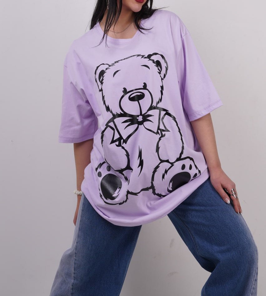 تیشرت سوپرلش خرس پاپیون (پک 6 عددی)