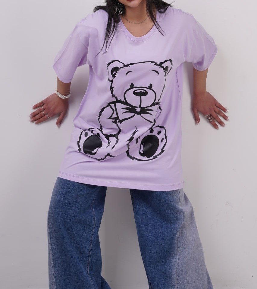 تیشرت سوپرلش خرس پاپیون (پک 6 عددی)