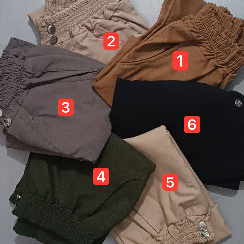 شلوار بگ استایل کمر کش (پک 6 عددی)