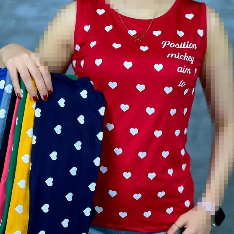 تاپ حلقه ای چاپ قلب