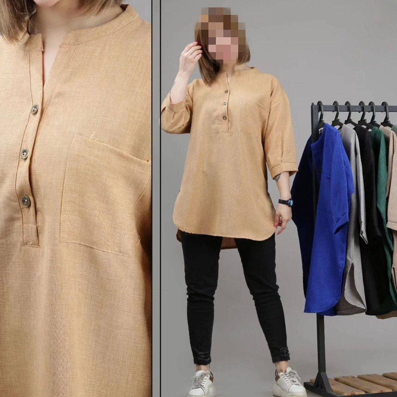 تونیک مانتويى يقه گرد