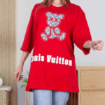 تيشرت لانگ خرس شبرنگی