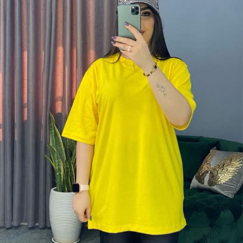 تیشرت لانگ لش ساده رنگی