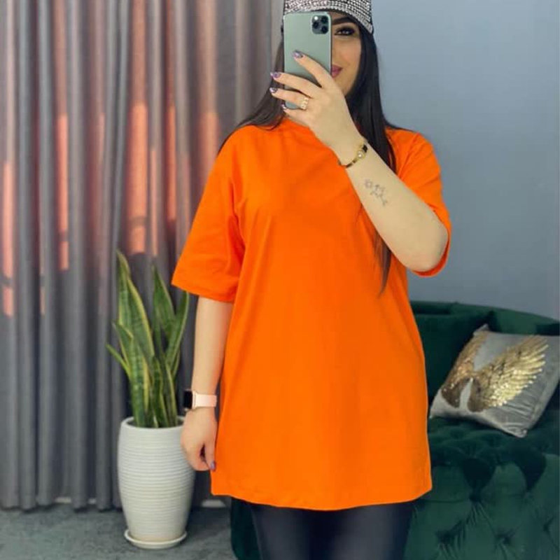 تیشرت لانگ لش ساده رنگی