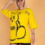 تیشرت لانگ لش چشم ضربدر