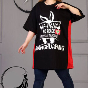 تیشرت سوپر لانگ نگینی خرگوش