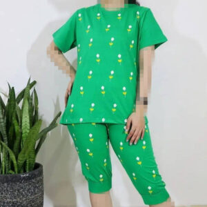 تیشرت شلوارک چاپ گل