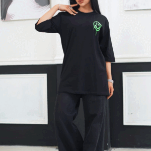 تیشرت لانگ لش پشت چاپ استیکر