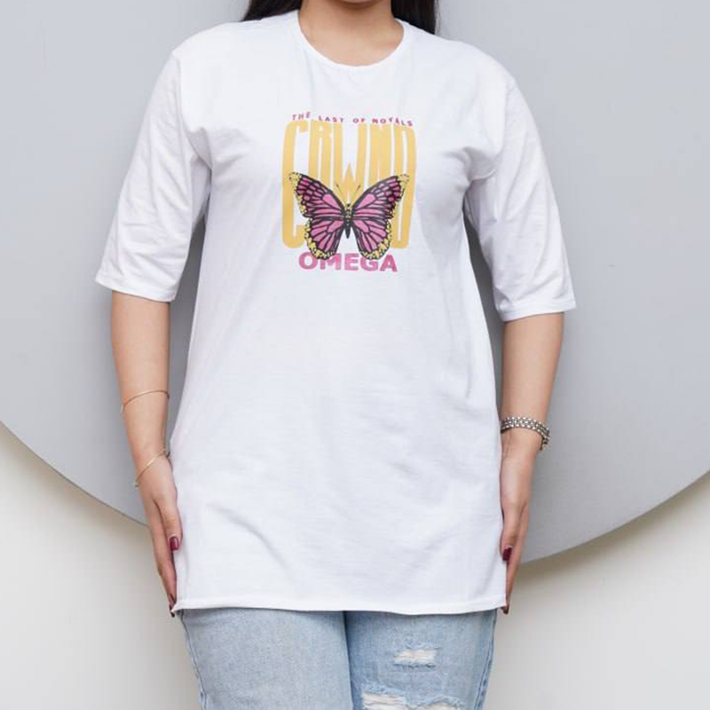 تیشرت لانگ لش پروانه (پک 4 عددی)