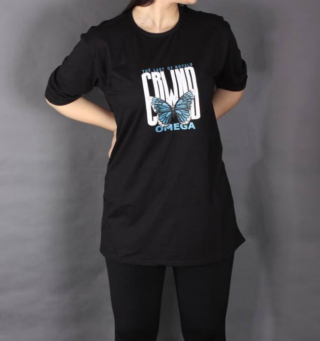 تیشرت لانگ لش پروانه (پک 4 عددی)