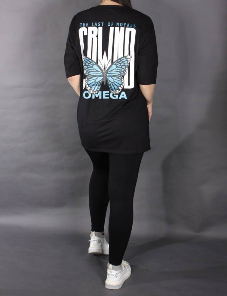 تیشرت لانگ لش پروانه (پک 4 عددی)