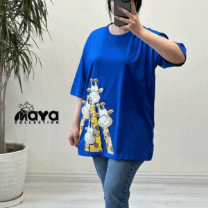 تیشرت لش چاپ زرافه