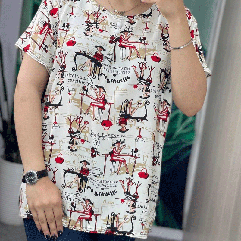 تیشرت نخی قواره دار