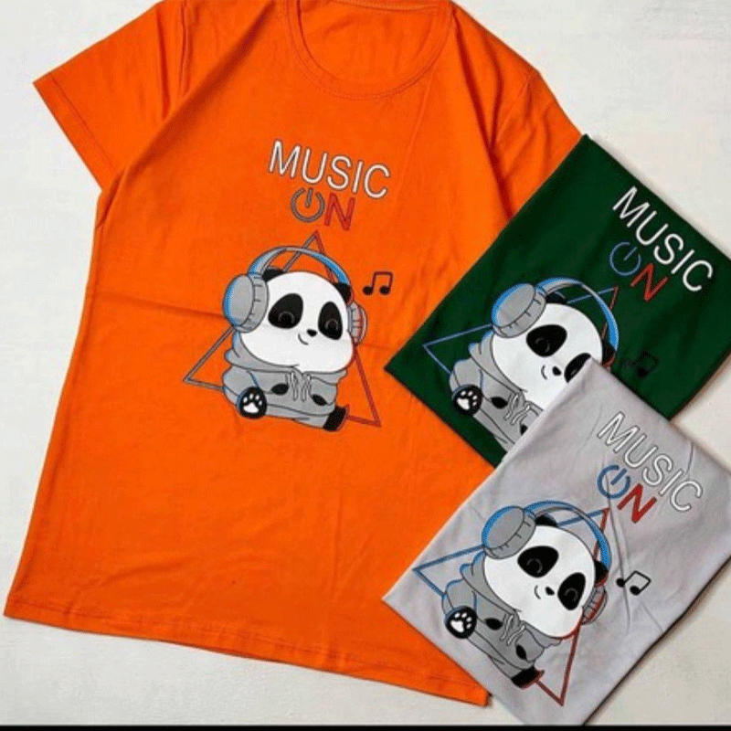 تیشرت پنبه پاندا موزیک