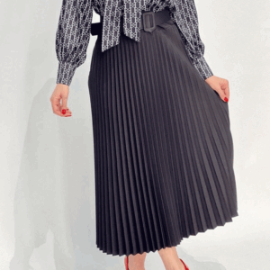 دامن پلیسه کمربند دار