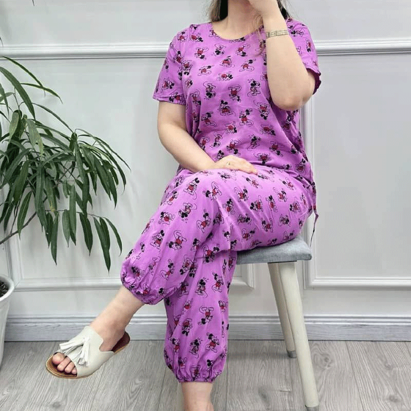 ست تیشرت و شلوار نخی