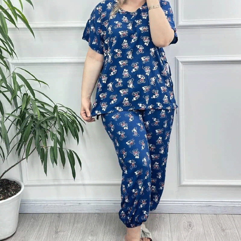 ست تیشرت و شلوار نخی