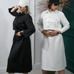 ست دو تیکه کت سارافون پیشبندی