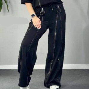 شلوار بگ جلو زیپ فلامینگو