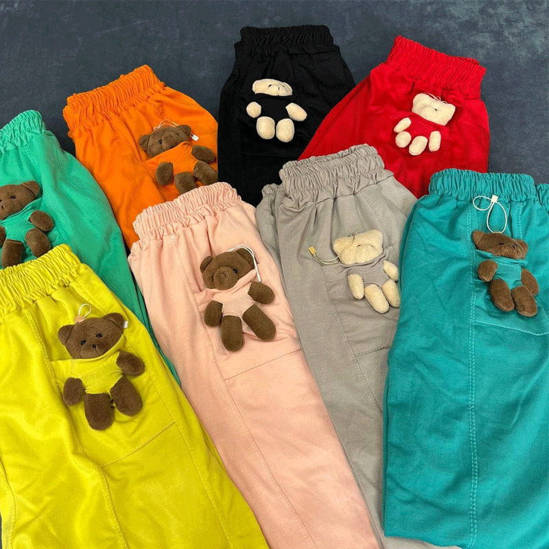 شلوار جیب عروسکی خرسی