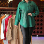 شومیز برگ نگین دار