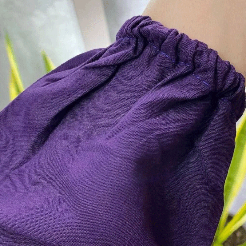 پیراهن ساحلی نخی شست شده گرم پایین