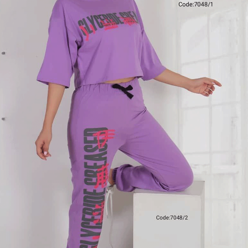 کراپ و شلوار چاپ حروفی