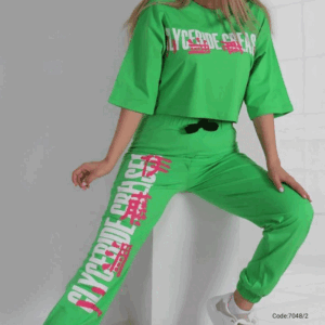 کراپ و شلوار چاپ حروفی