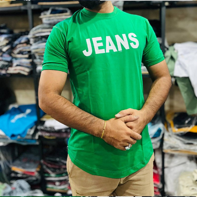 تیشرت مردانه چاپ jeans (پک 6 عددی)