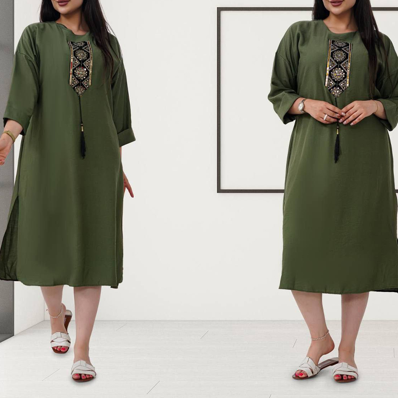 ساحلی کفتان نوارسنتی منگوله دار (پک 4 عددی)