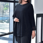 شومیز پشت بلند چین دوزی شده