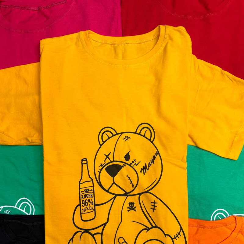 تیشرت لانگ خرس و بطری (پک 7 عددی)