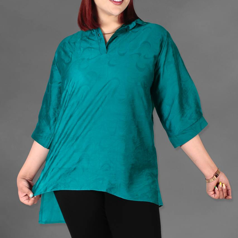 تونیک يقه دار پشت بلند (پک 5 عددی)