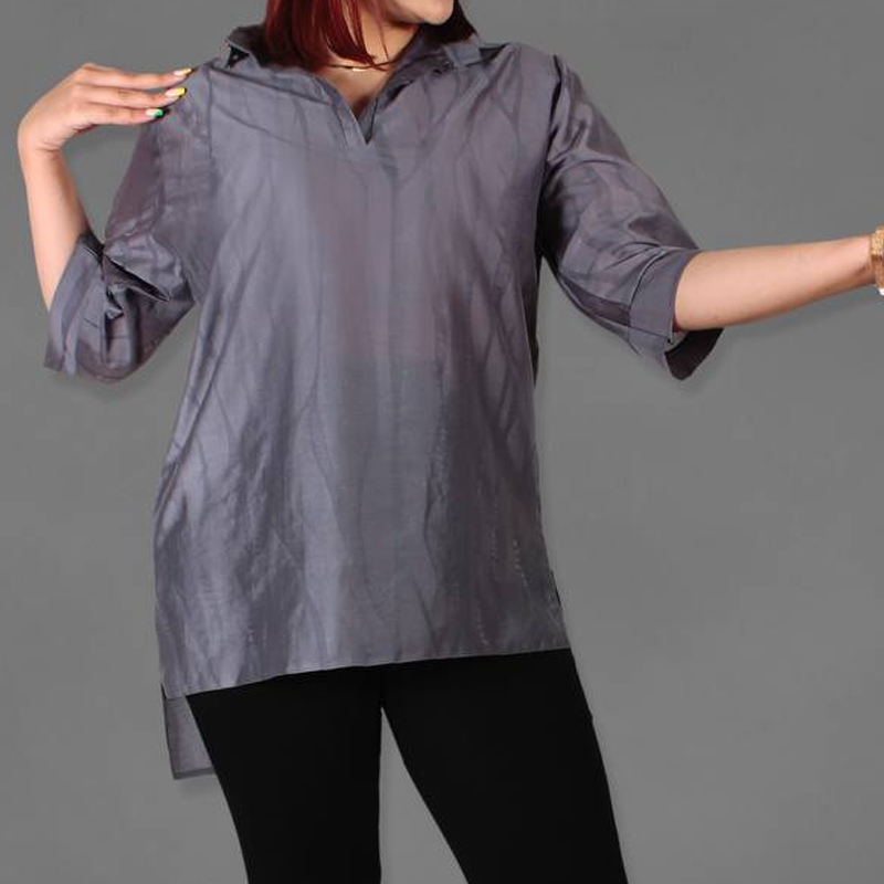 تونیک يقه دار پشت بلند (پک 5 عددی)