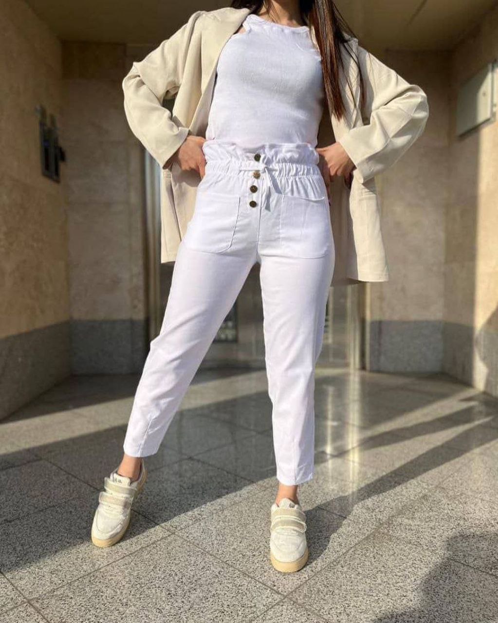 شلوار مام کمر هویجی (پک 4 عددی)