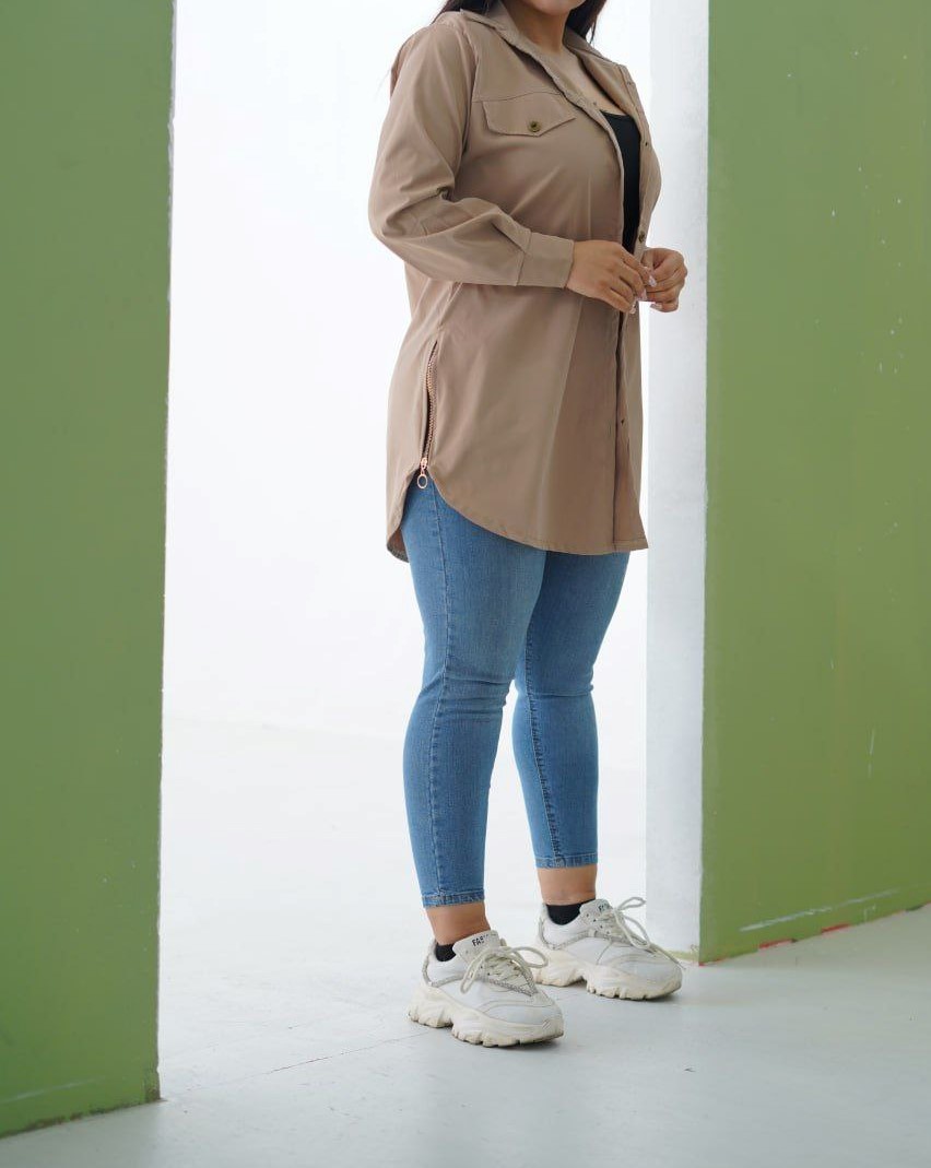 مانتو قواره دار بغل زیپ (پک 4 عددی)