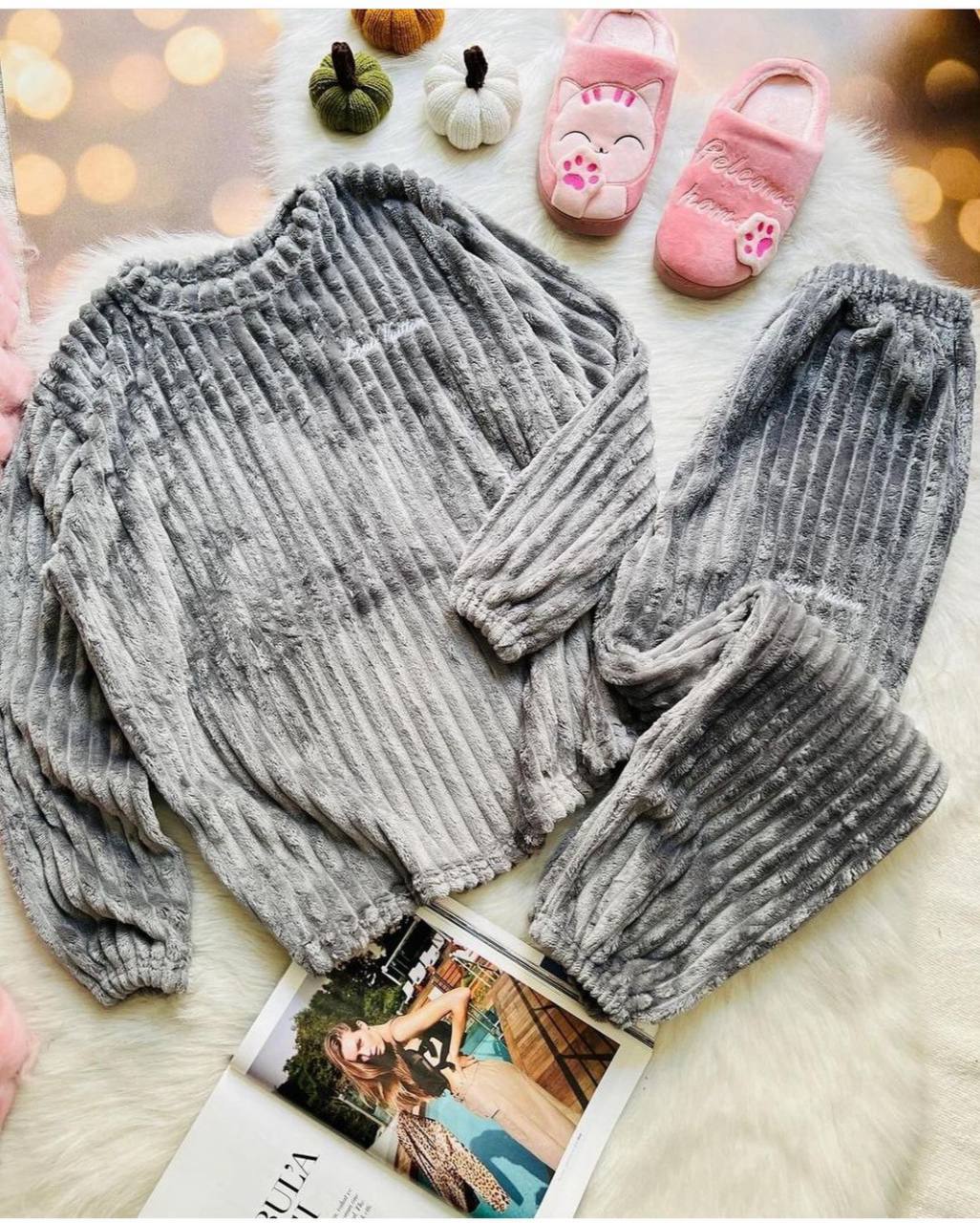 ست حوله ای بلوز و شلوار(پک 5 عددی)