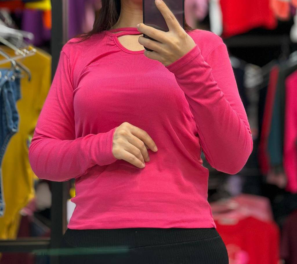 بلوز آستین دار یقه ضربدری (پک 6 عددی)