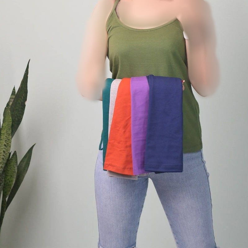 تاپ 2 بندی رنگی سایز 1 (پک 6 عددی)