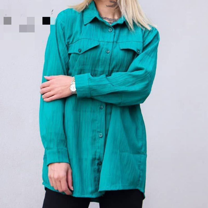 شومیز پیراهنی جیب نما حراجی(پک 6 عددی)