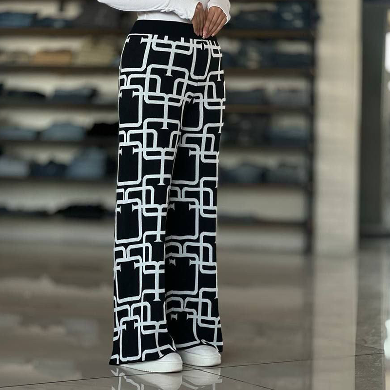 شلوار بگ بافت طرحدار (پک 3 عددی)