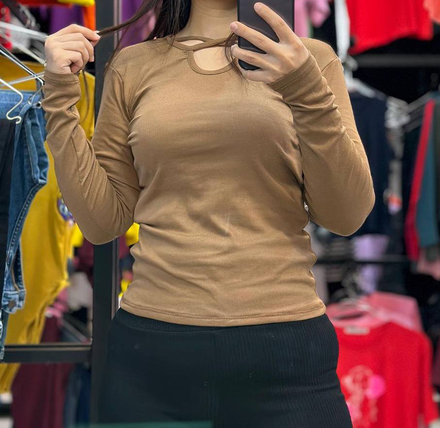 بلوز آستین دار یقه ضربدری (پک 6 عددی)